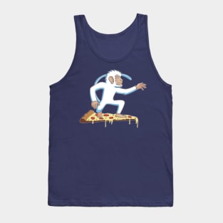 Monkey Surfing On Pizza Tank Top